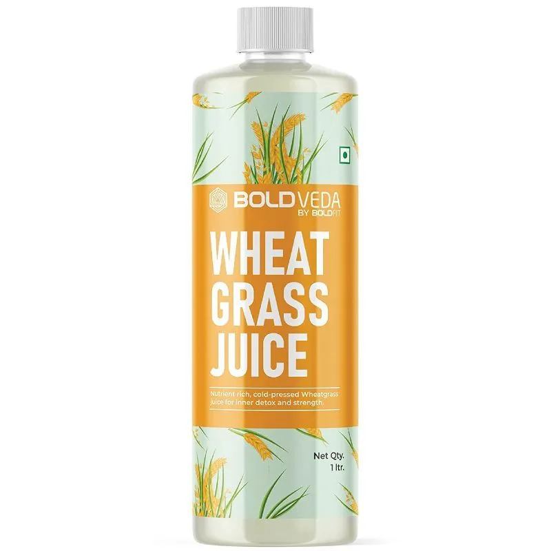 Boldfit Boldveda Cold Pressed Wheatgrass Juice For Inner Detox And Strength - 1 Ltr