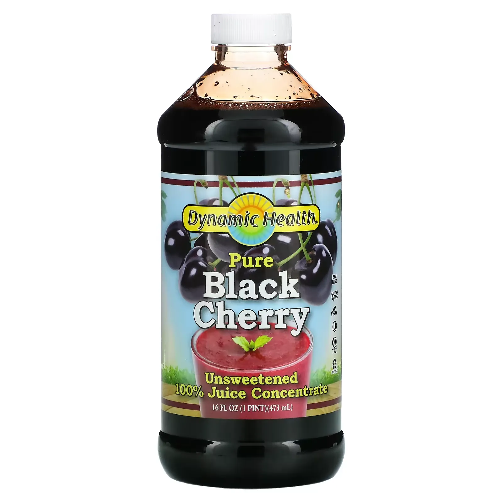 Pure Black Cherry, Unsweetened, 16 fl oz (473 ml)