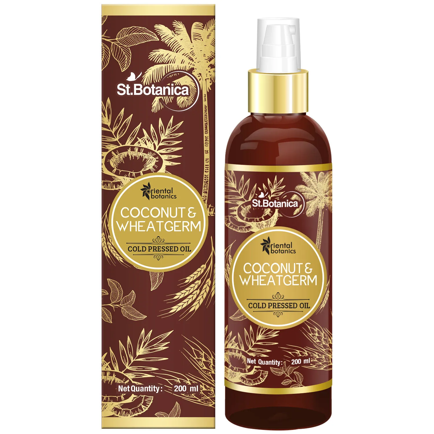 Oriental Botanics Organic Coconut & Wheat Germ Cold Pressed Oil