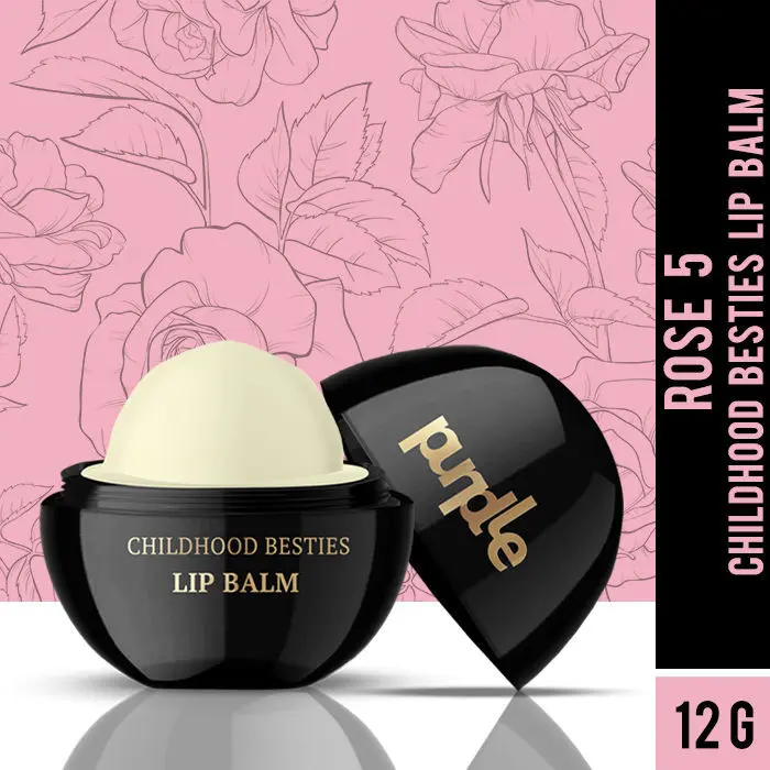 Purplle Childhood Besties Lip Balm with SPF, Rose 5 (12 g)