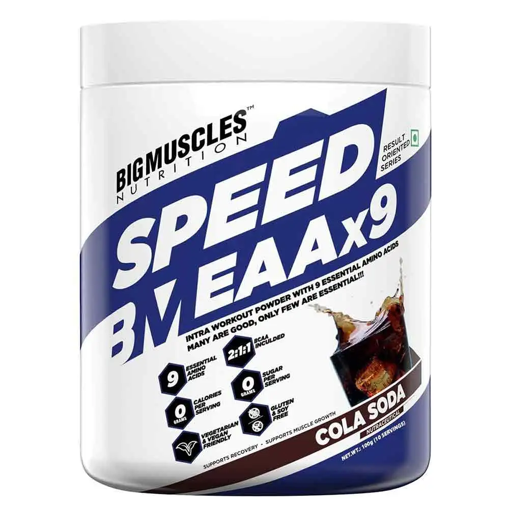 Big Muscles Speed EAAx9,  0.22 lb  10 Servings  Cola Soda