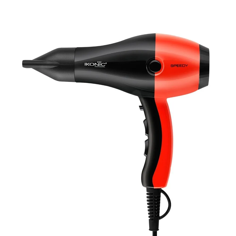 Ikonic Professional Speedy Hair Dryer - Black & Red