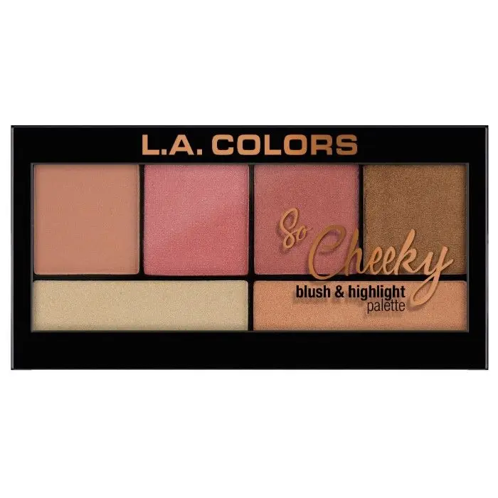 L.A. Colors So Cheeky Blush And Highlight Palette -Peaches And Cream 22 g