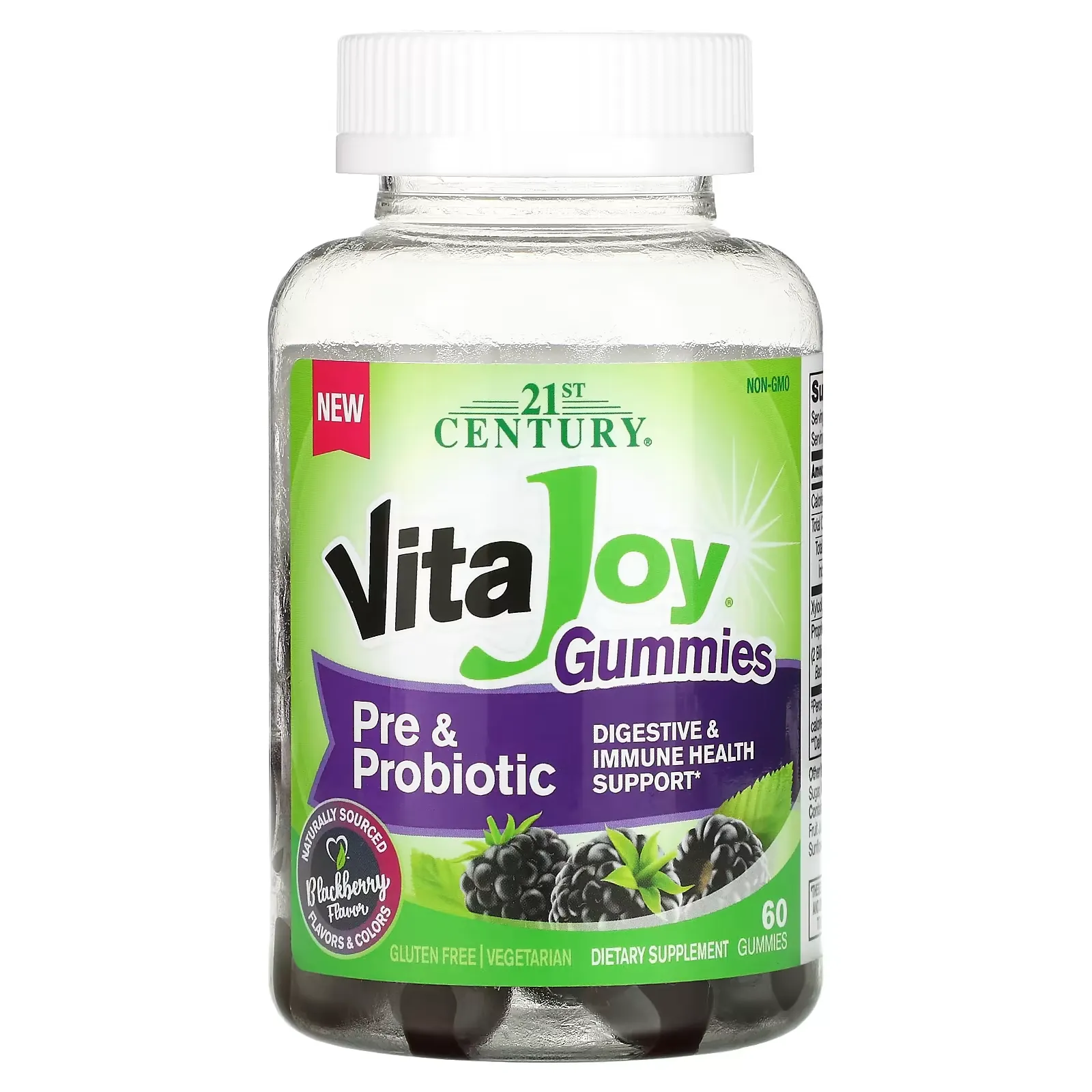 Vita Joy Gummies, Pre & Probiotic, Blackberry, 60 Gummies