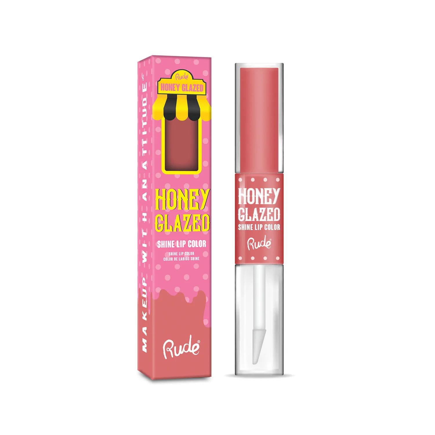 Rude Cosmetics Honey Glazed Shine Lip Color - Jelly-filled