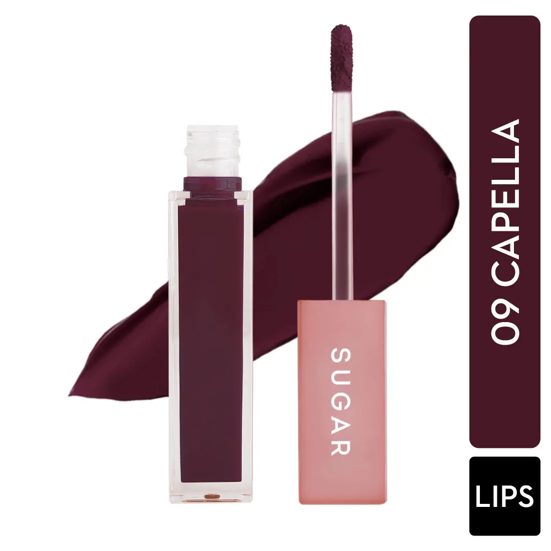 SUGAR Cosmetics Mettle Liquid Lipstick - 09 Capella (Dark Plum)