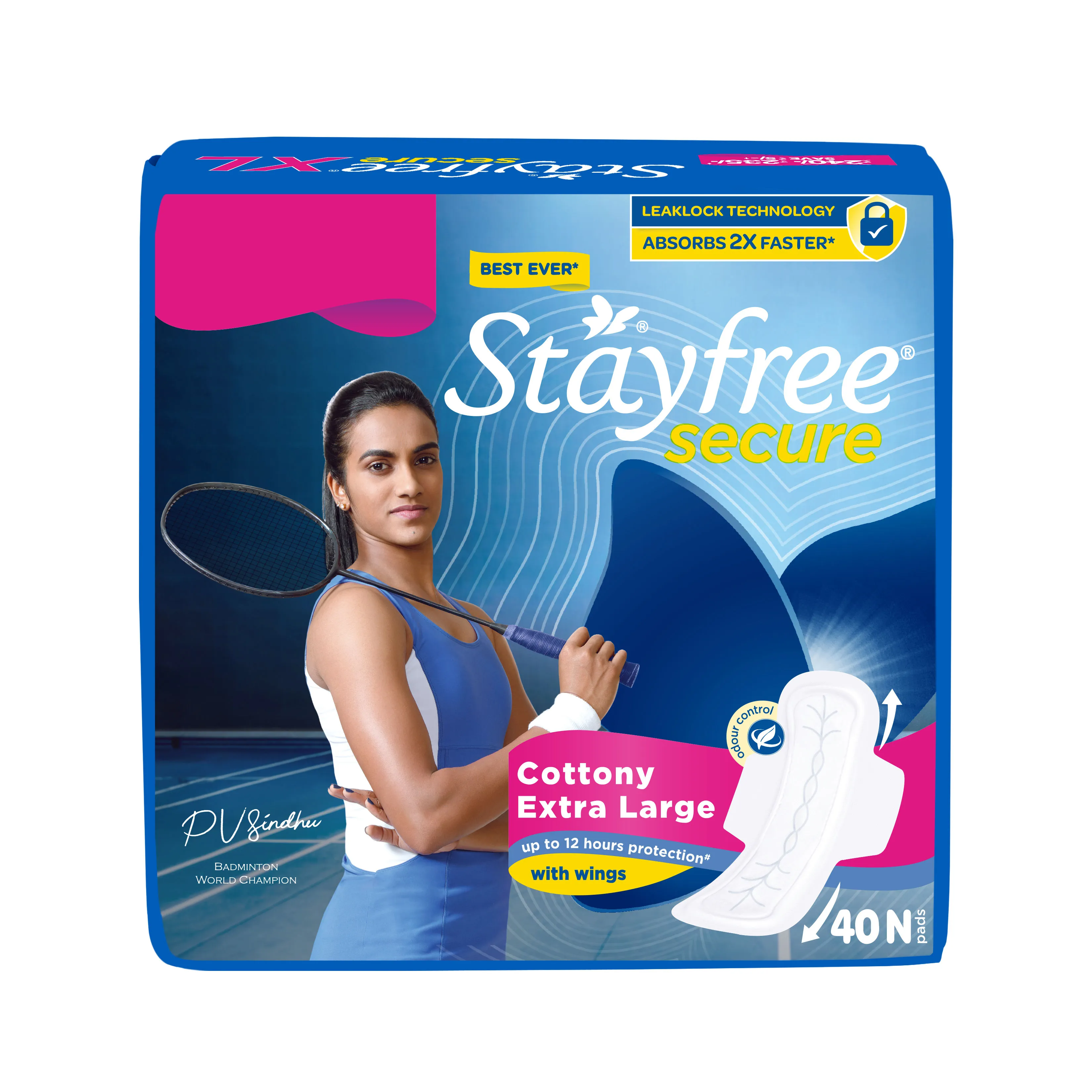 Stayfree Secure Cottony Extra Large With Wings - XL 40 Pcs