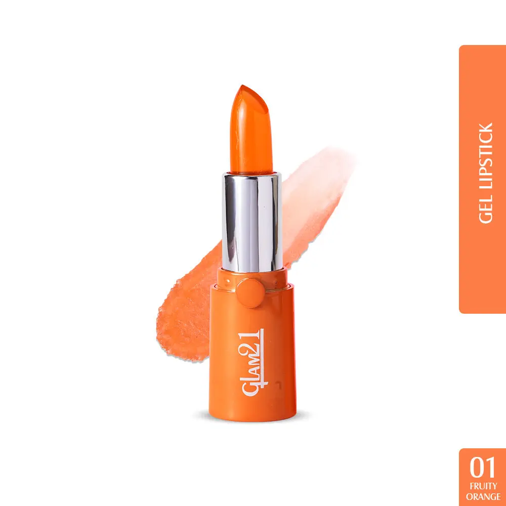 Glam21 High Definition Lipstick| LightWeight & Ultra-Moisturizing | Gel Based Formula| Fruity Orange-3.6gm