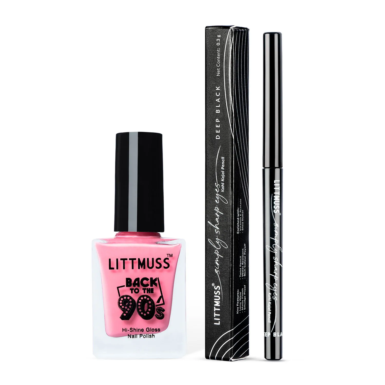 Littmuss Pastel Punch Kajal & Nail Polish Combo