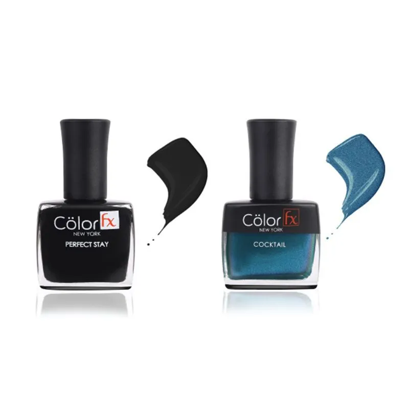 Color Fx Perfect Stay Basic Collection Nail Enamel - Pack of 2