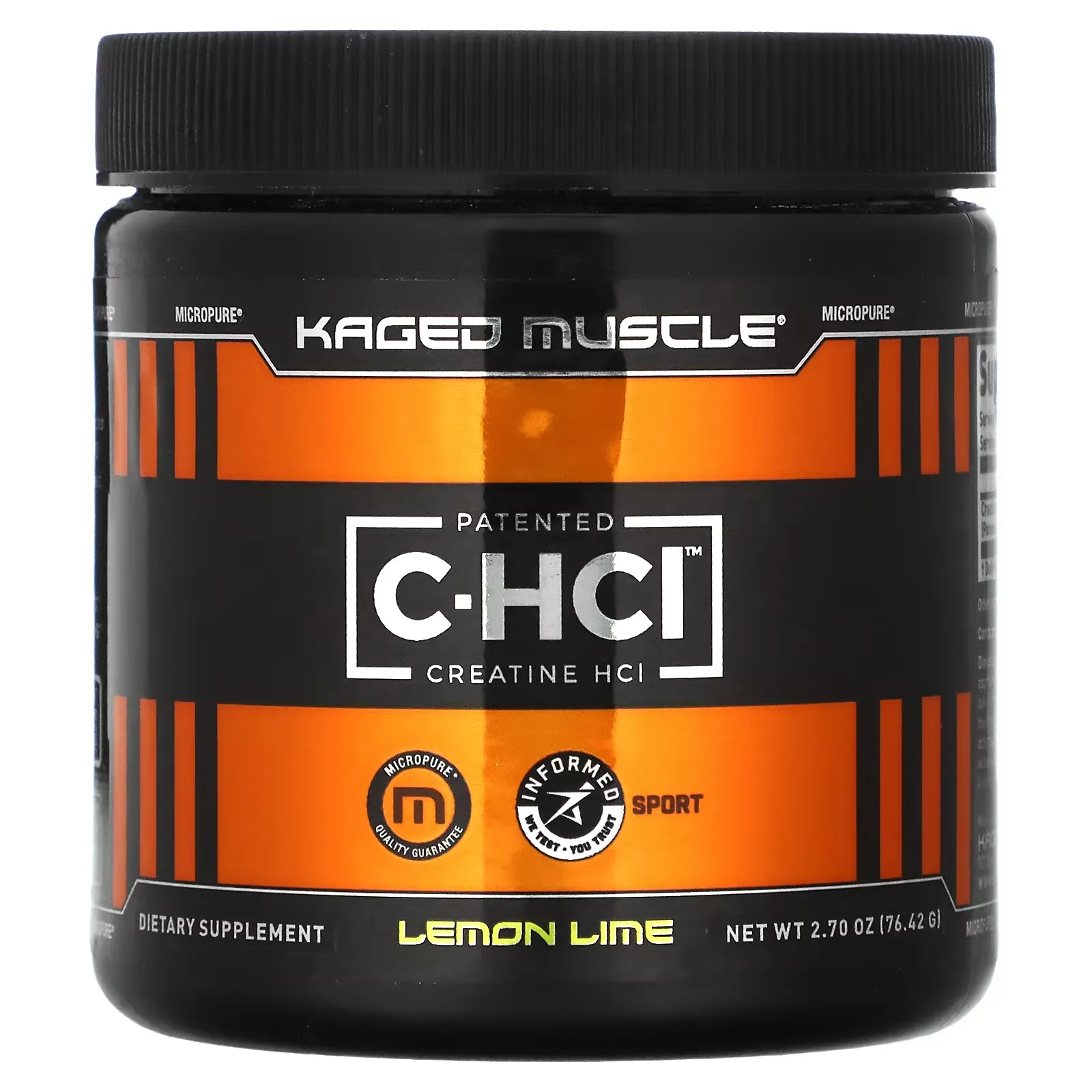 Patented C-HCL Creatine, Lemon Lime, 2.7 oz (76.42 g)