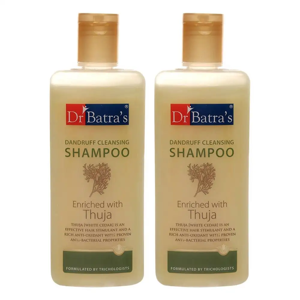 Dr Batra's Dandruff Cleansing Shampoo (Pack of 2),  200 ml  Enriched with Thuja