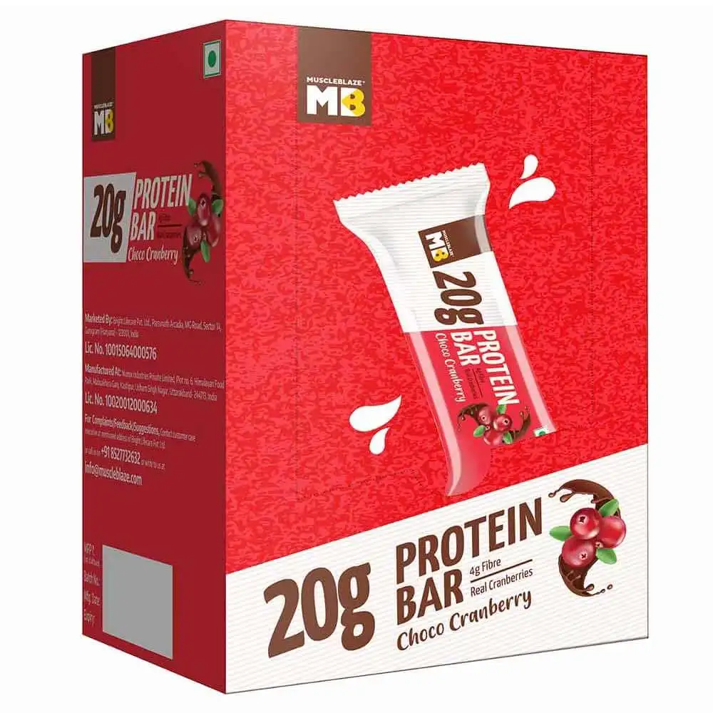 MuscleBlaze Protein Bar (20 gm Protein) OP,  6 bar(s)  Choco Almond