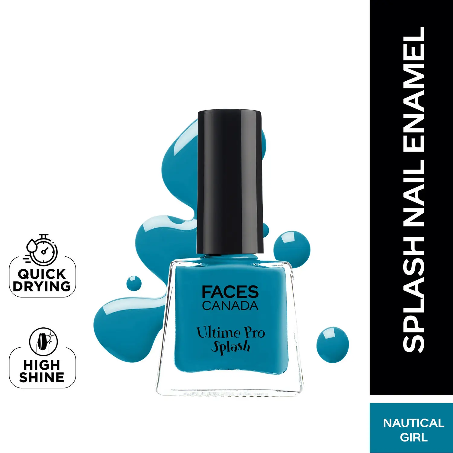 Faces canada Ultime Pro Splash Nail Enamel I Quick-drying I Longlasting I Chip-defiant I Smooth application I Nautical Girl 53 5ml