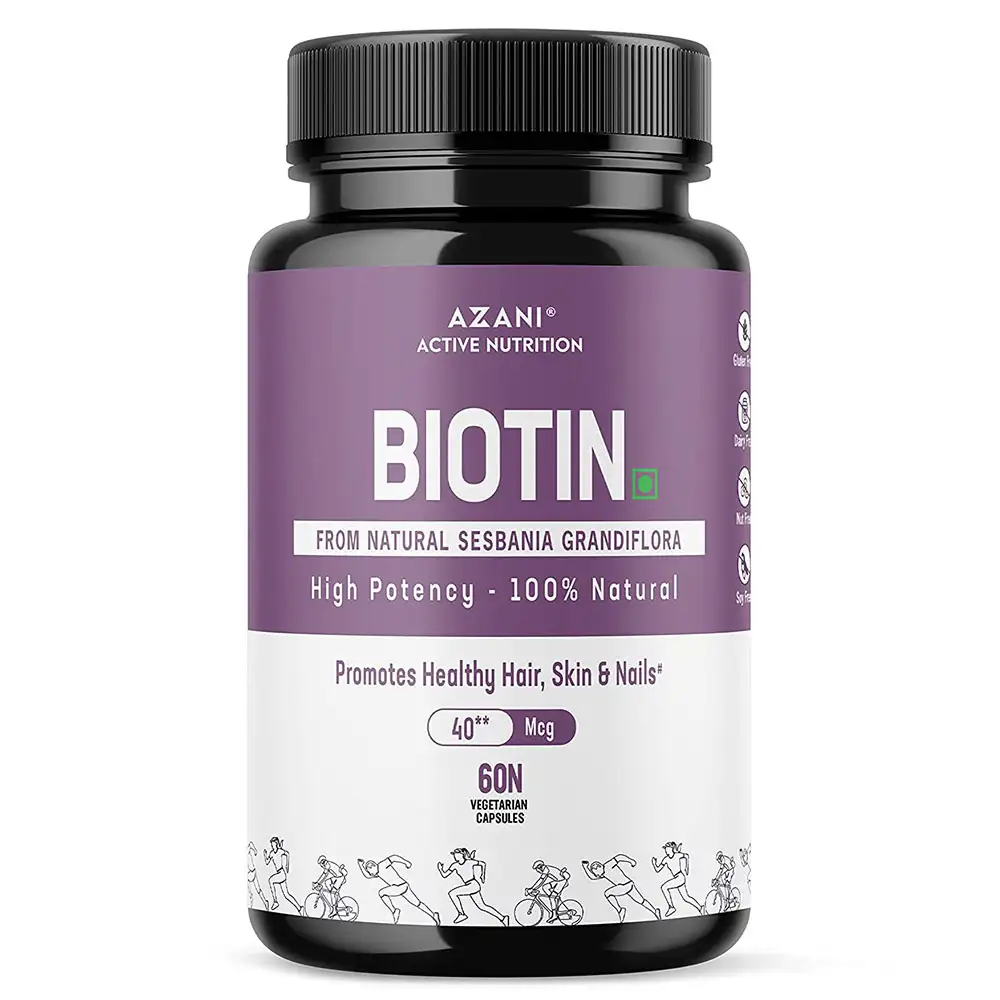 Azani Active Nutrition Biotin,  60 capsules  Unflavoured