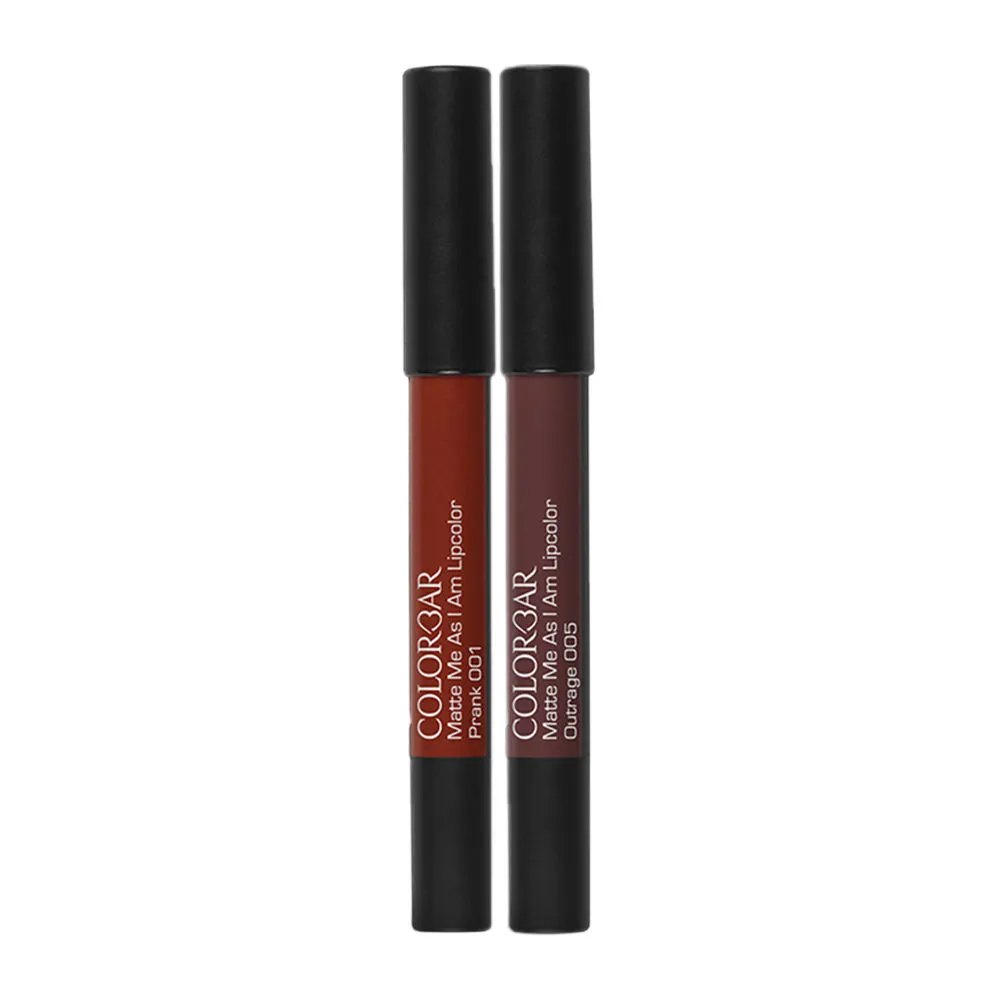 Colorbar Matte Me As I Am Lipcolor - Outrage + Prank Combo