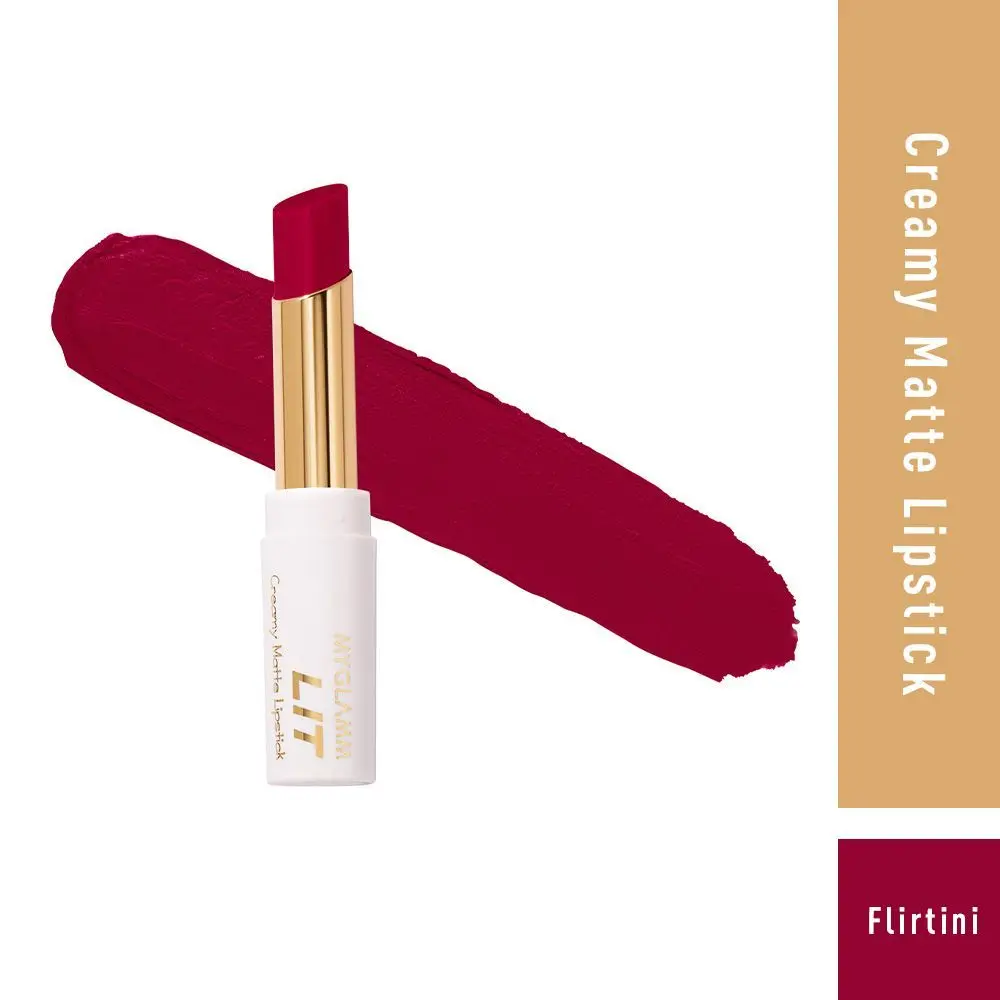 MyGlamm LIT Creamy Matte Lipstick-Flirtini-3.7gm