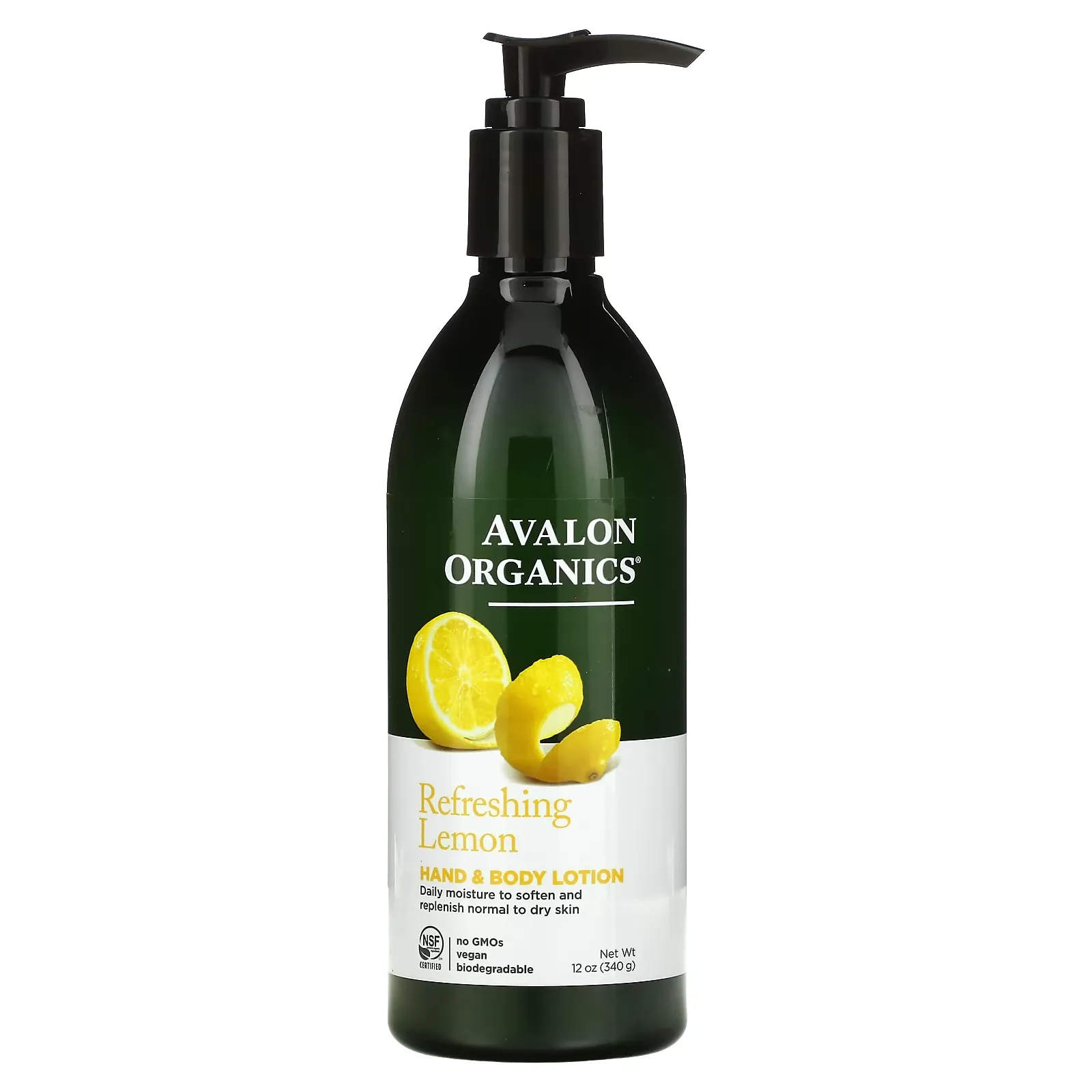 Hand & Body Lotion, Refreshing Lemon, 12 oz (340 g)