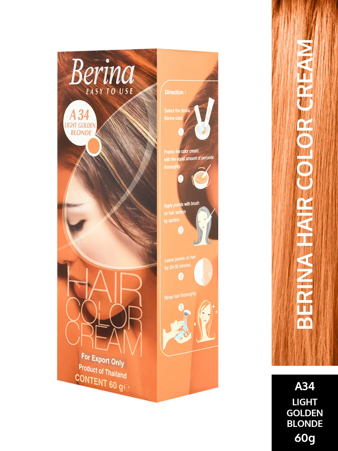 Berina Hair Color Cream - Light Golden Blonde