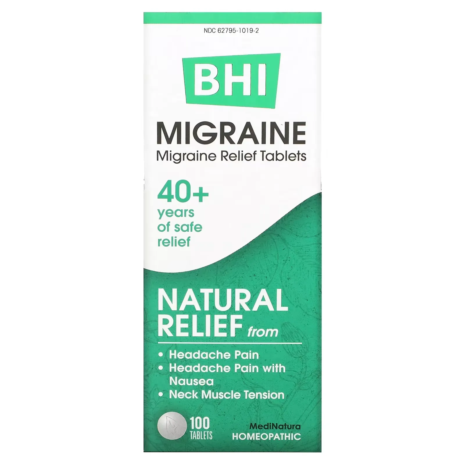 BHI, Migraine Relief, 100 Tablets