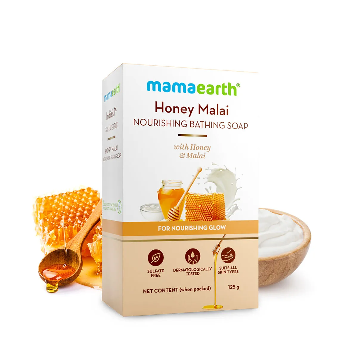 Mamaearth Honey Malai Nourishing Bathing Soap