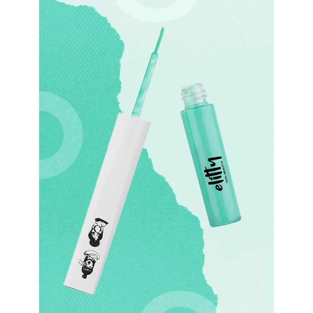 Elitty Liquid Pop Coloured Eyeliner- High Maintenance (Matte Cyan Green) Makeup for Teens -4 ML