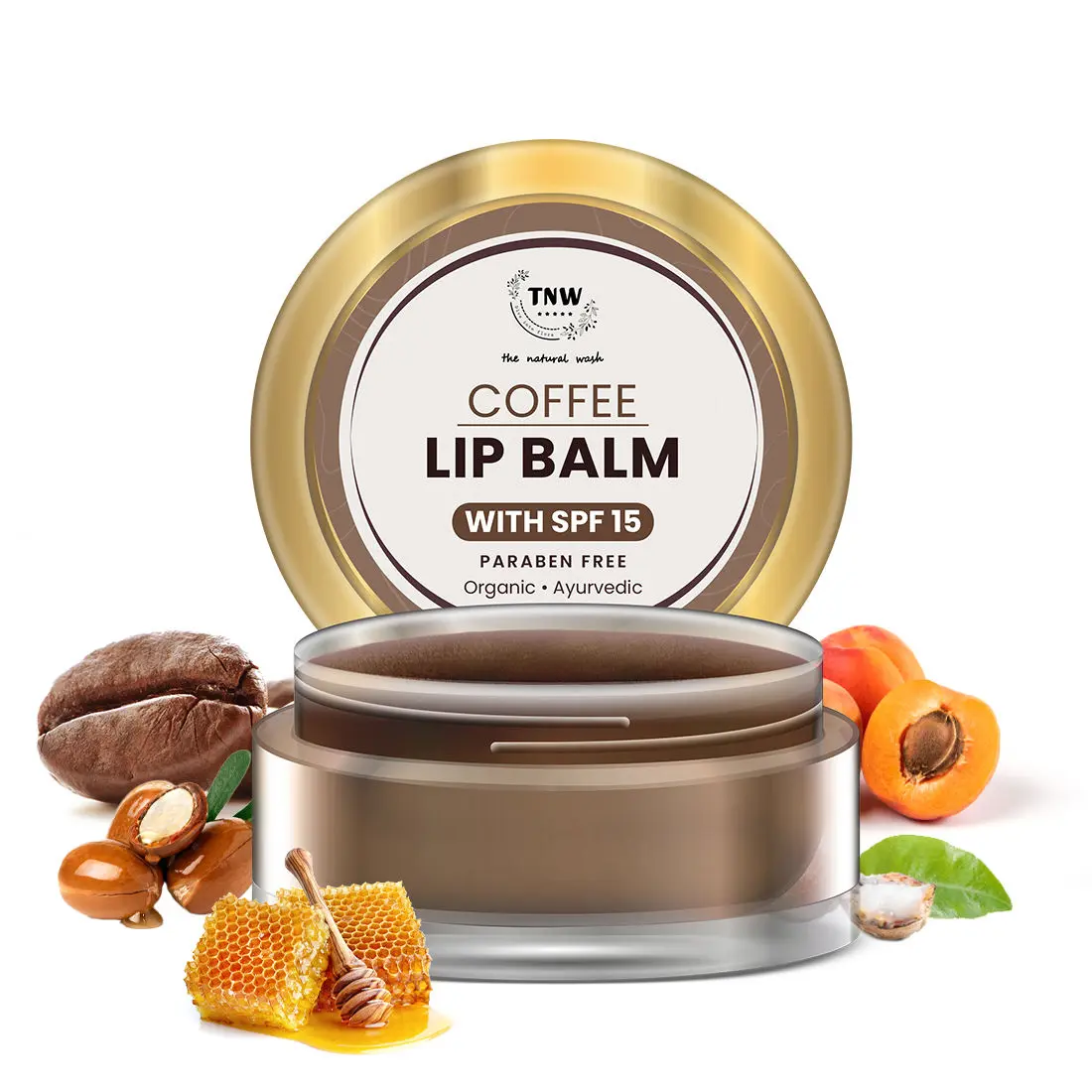 TNW -The Natural Wash Coffee Lip Balm with SPF 15 | Nourishing | Heals Chapped Lips