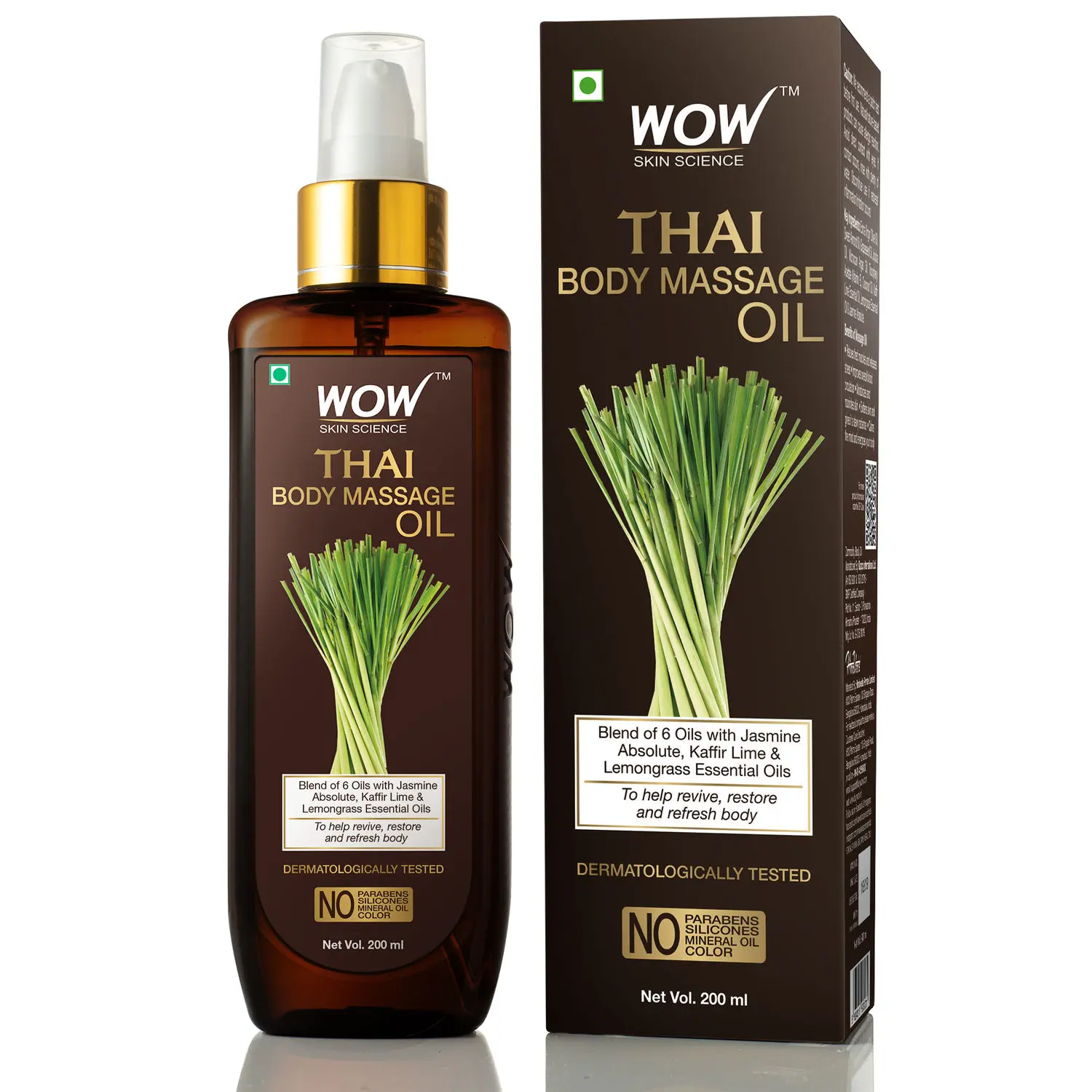 WOW Skin Science Thai Body Massage Oil (200 ml)