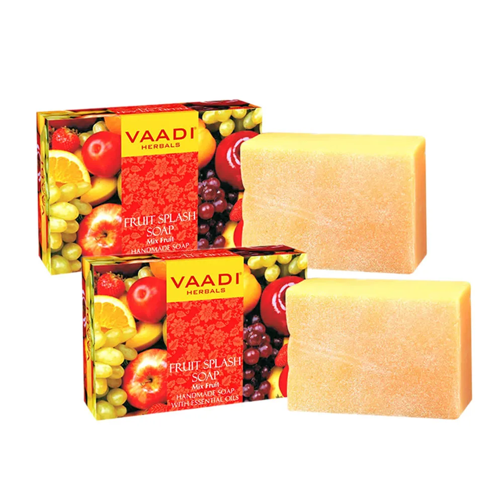 Vaadi Herbals Fruit Splash Soap Mix Fruit Handmade Soap - Pack of 2