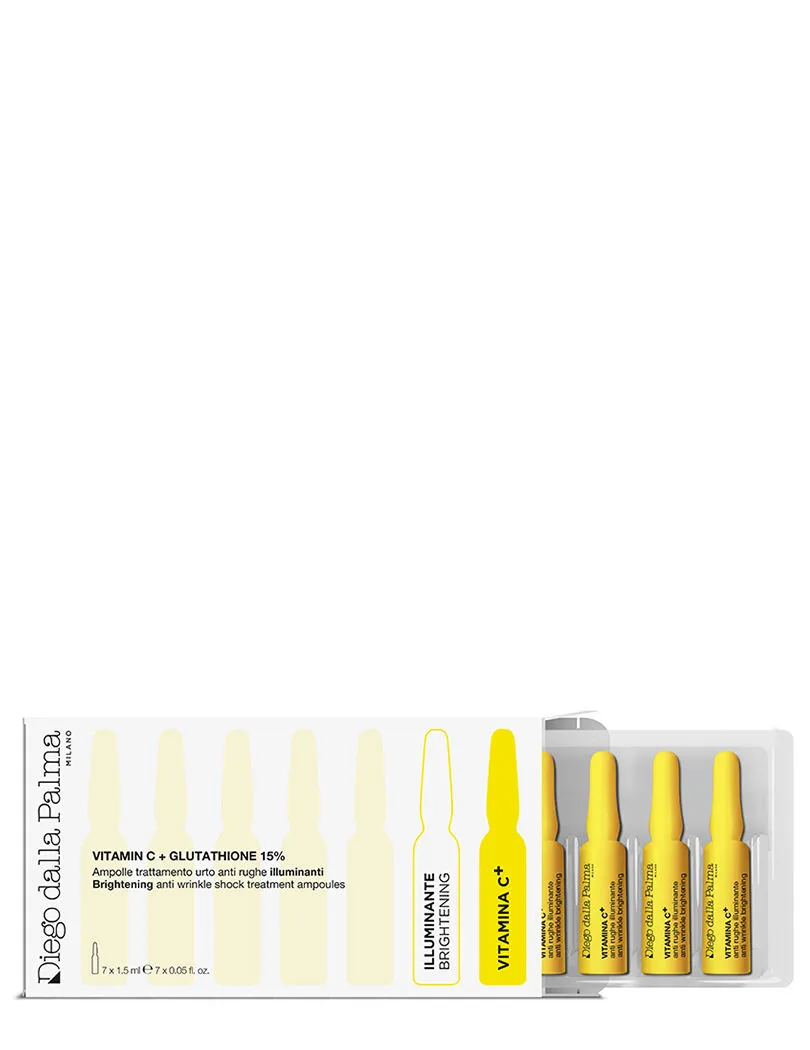 Diego dalla Palma Milano Vitamin C & Glutathione 15% Brightening Anti Wrinkle Treatment Ampoules