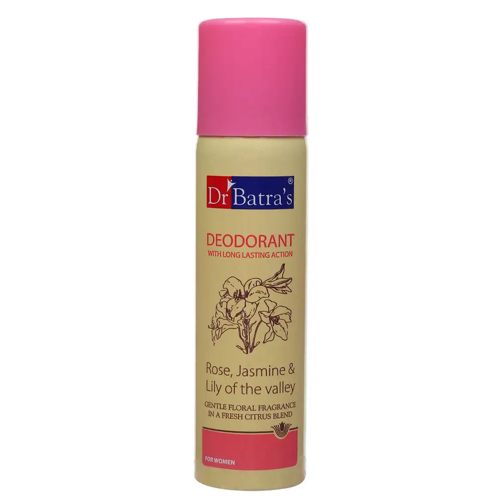 Dr Batra's Deodorant for Women,  150 ml  Rose, Jasmine & Lily of the valley