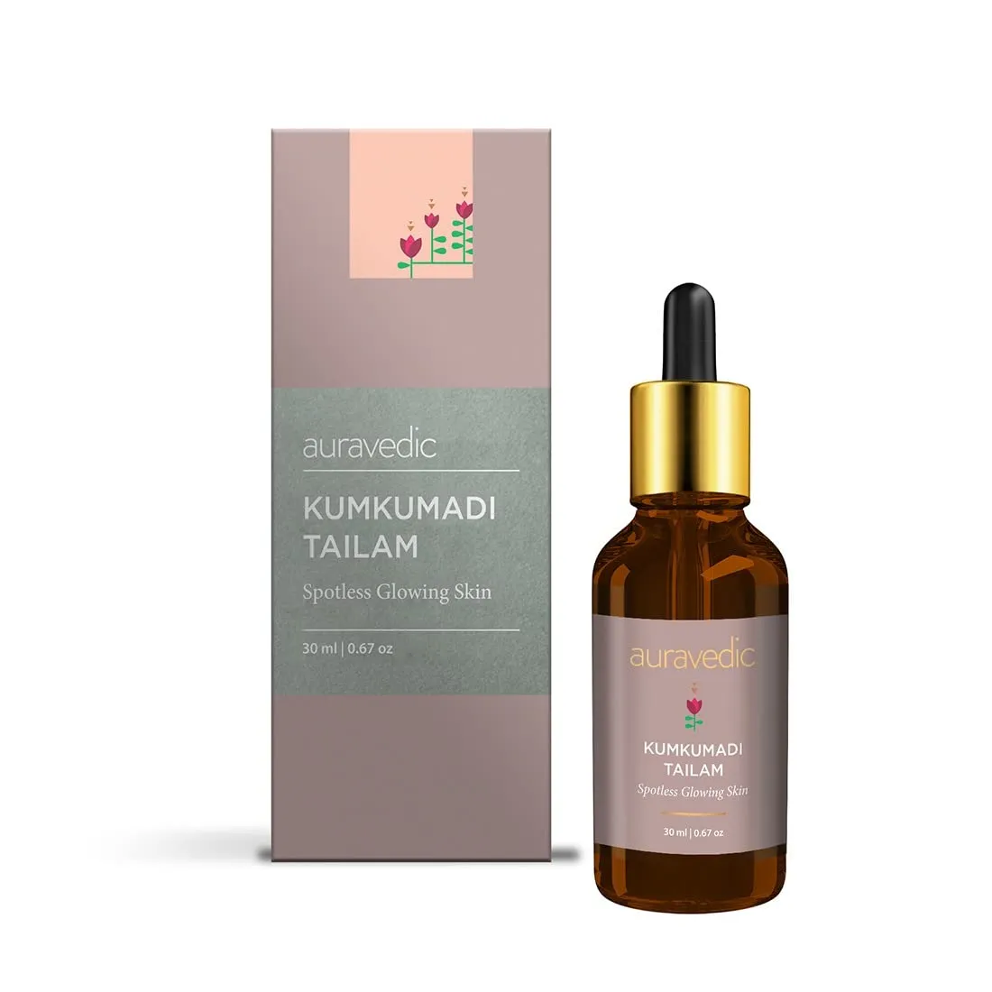 AuraVedic Kumkumadi Tailam From Kerala. Kumkumadi Face Oil For Glowing Skin