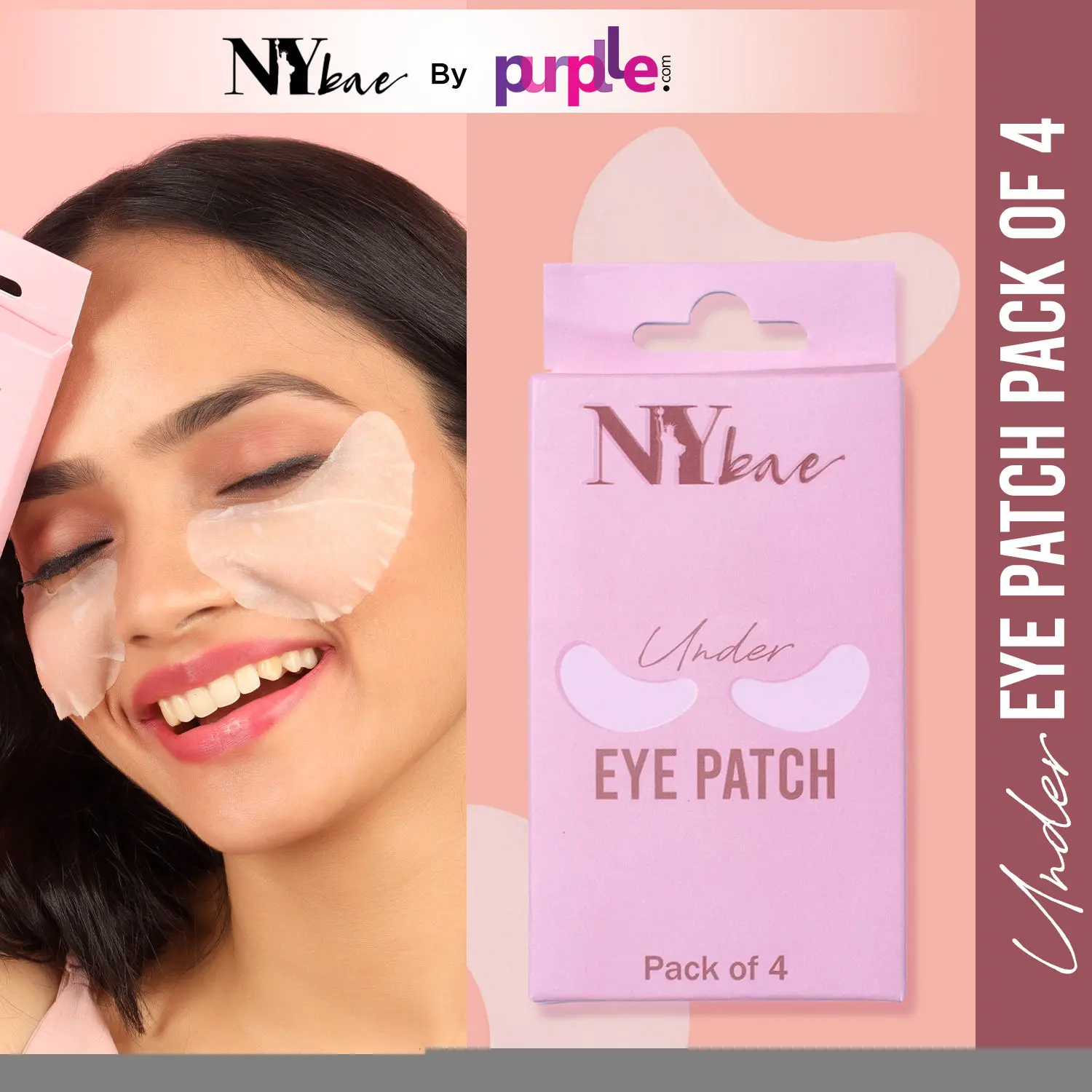 NY Bae Under Eye Patch- Pack Of 4 | Soothes Puffy Eyes | Wet Serum Patch | Travel Friendly | Alcohol Free