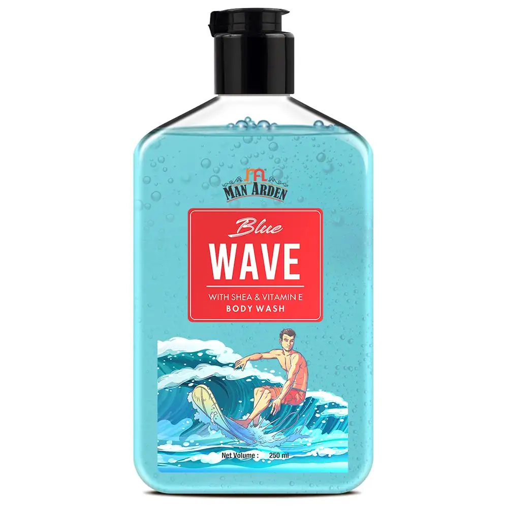 Man Arden Shea & Vitamin E Body Wash,  250 ml  Blue Wave