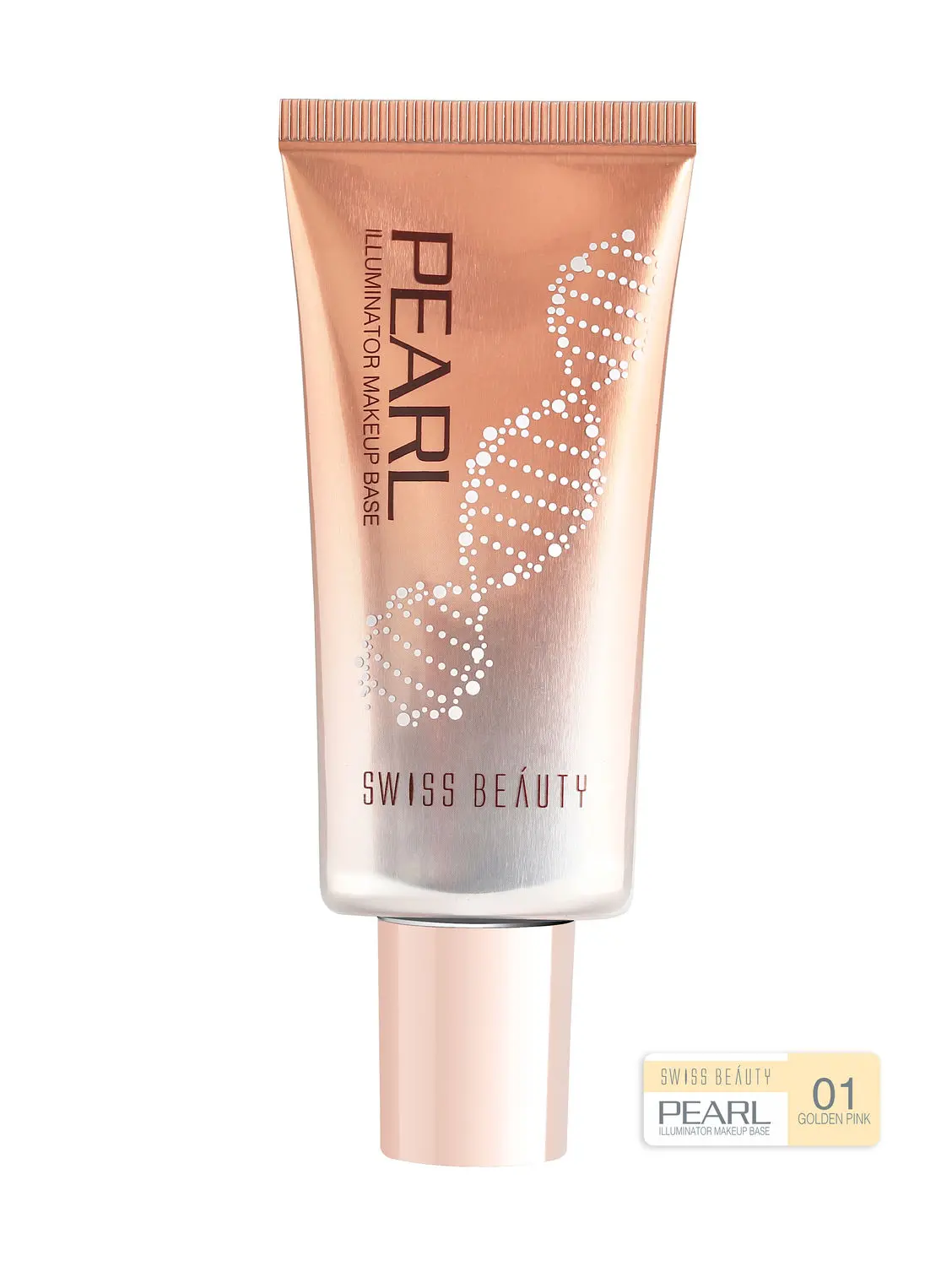 Swiss Beauty Pearl Illuminator Makeup Base - Golden-Pink (35 g)