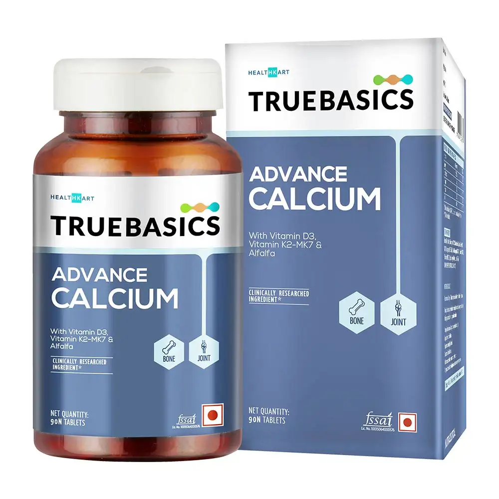 TrueBasics Advance Calcium Vitamin D3 & K2MK7,  90 tablet(s)  Unflavoured