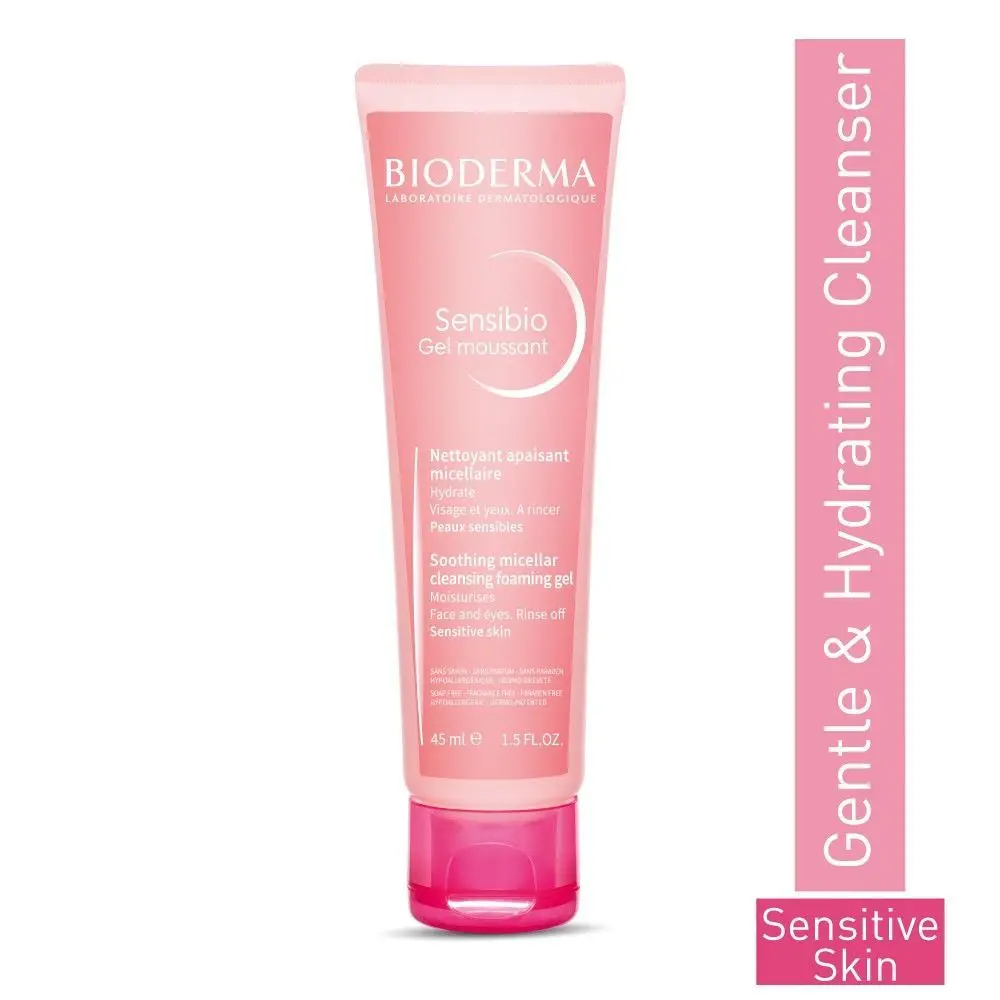 Bioderma Sensibio Gentle Soothing Micellar Cleansing Foaming Gel For Sensitive Skin, 45ml