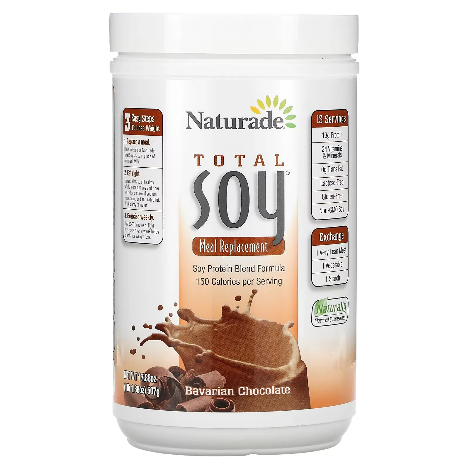 Total Soy, Meal Replacement, Bavarian Chocolate, 17.88 oz (507 g)