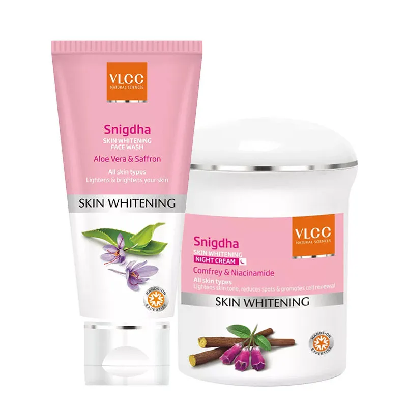 VLCC Snigdha Skin Whitening Face Wash & Night Creme Combo