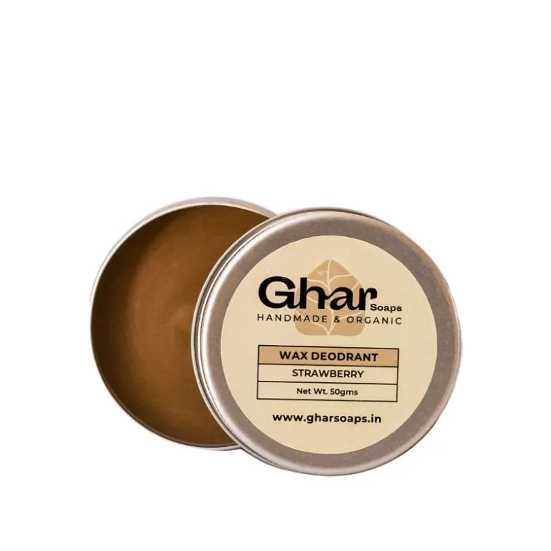 Ghar Soaps Organic Deodorant For Women And Men - Strawberry