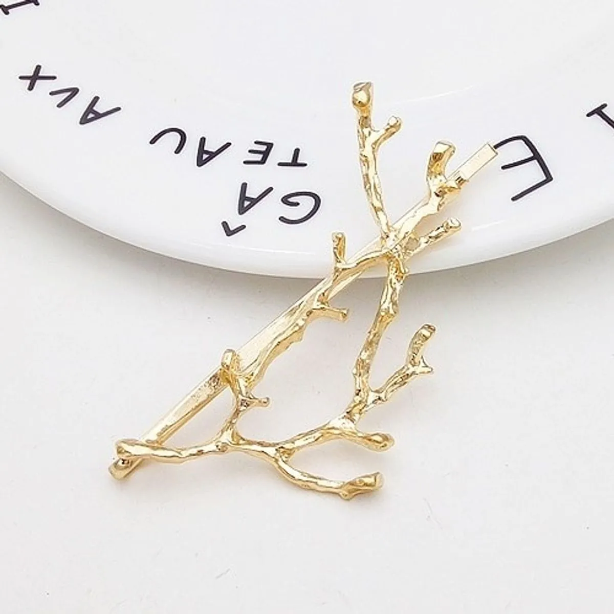 OOMPH Jewellery Gold Tone Fairy Branch Twigs Shape Hairpin/HairClip for Women & Girls (Single Piece)