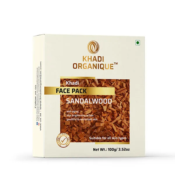 Khadi Organique Sandalwood Face Pack For Anti-Aging