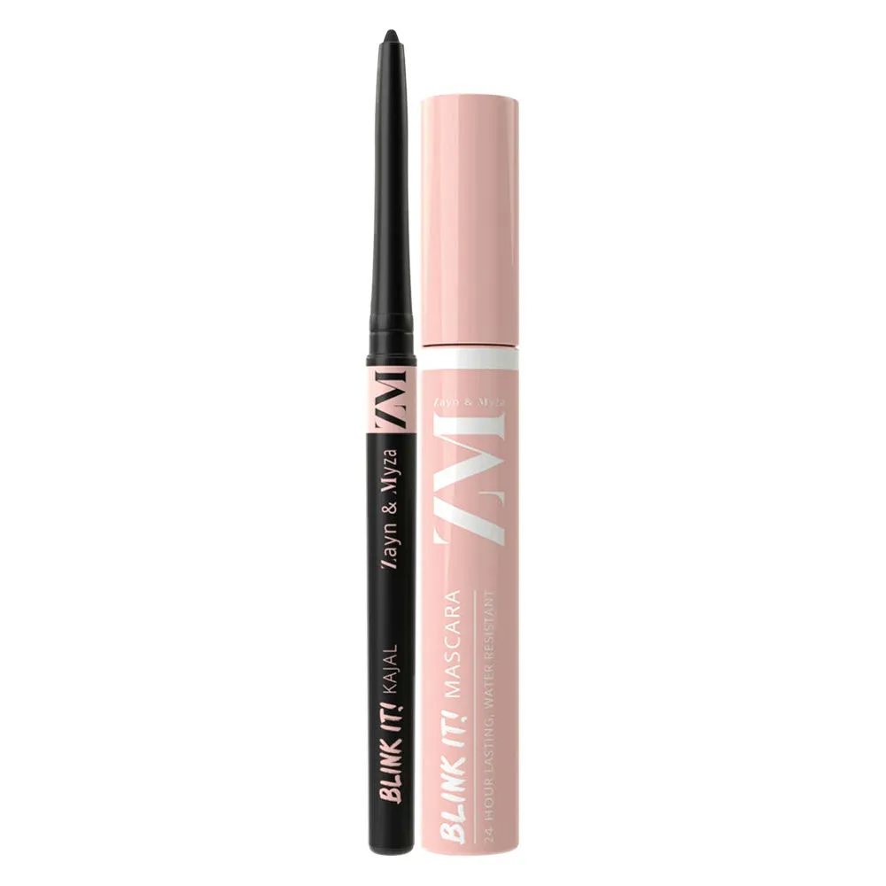 ZM Zayn & Myza All day Long Smudge Proof Eye Makeup Combo - Blink It Black Kajal + Blink It Mascara