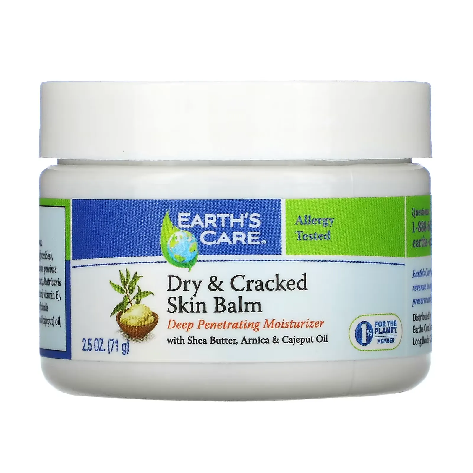 Dry & Cracked Skin Balm, with Shea Butter, Arnica & Cajeput Oil, 2.5 oz (71 g)