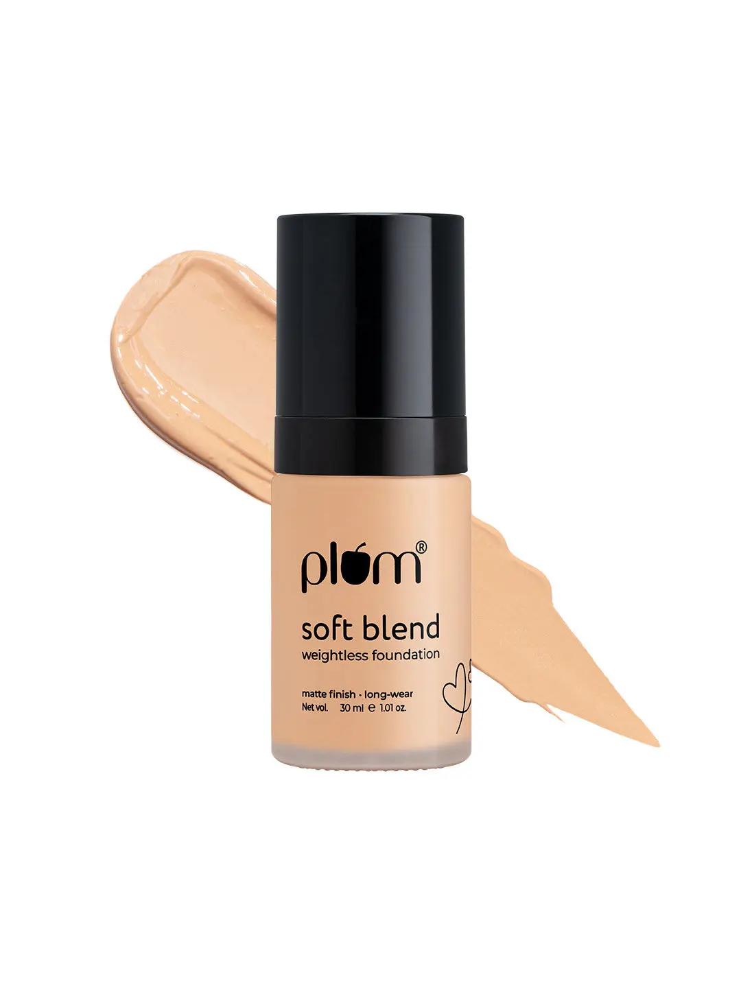 Plum Soft Blend Weightless Foundation | With Hyaluronic Acid | Matte Finish | Super Hydrating | 100% Vegan & Cruelty-Free | Halo Sand - 105P