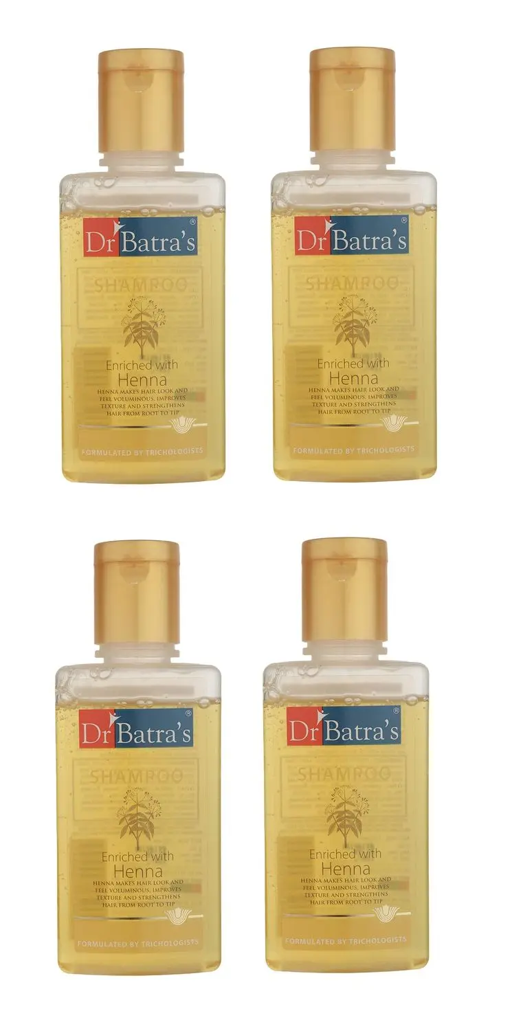 Dr Batra's Shampoo Enriched With Henna - 100 ml (Pack of 4)