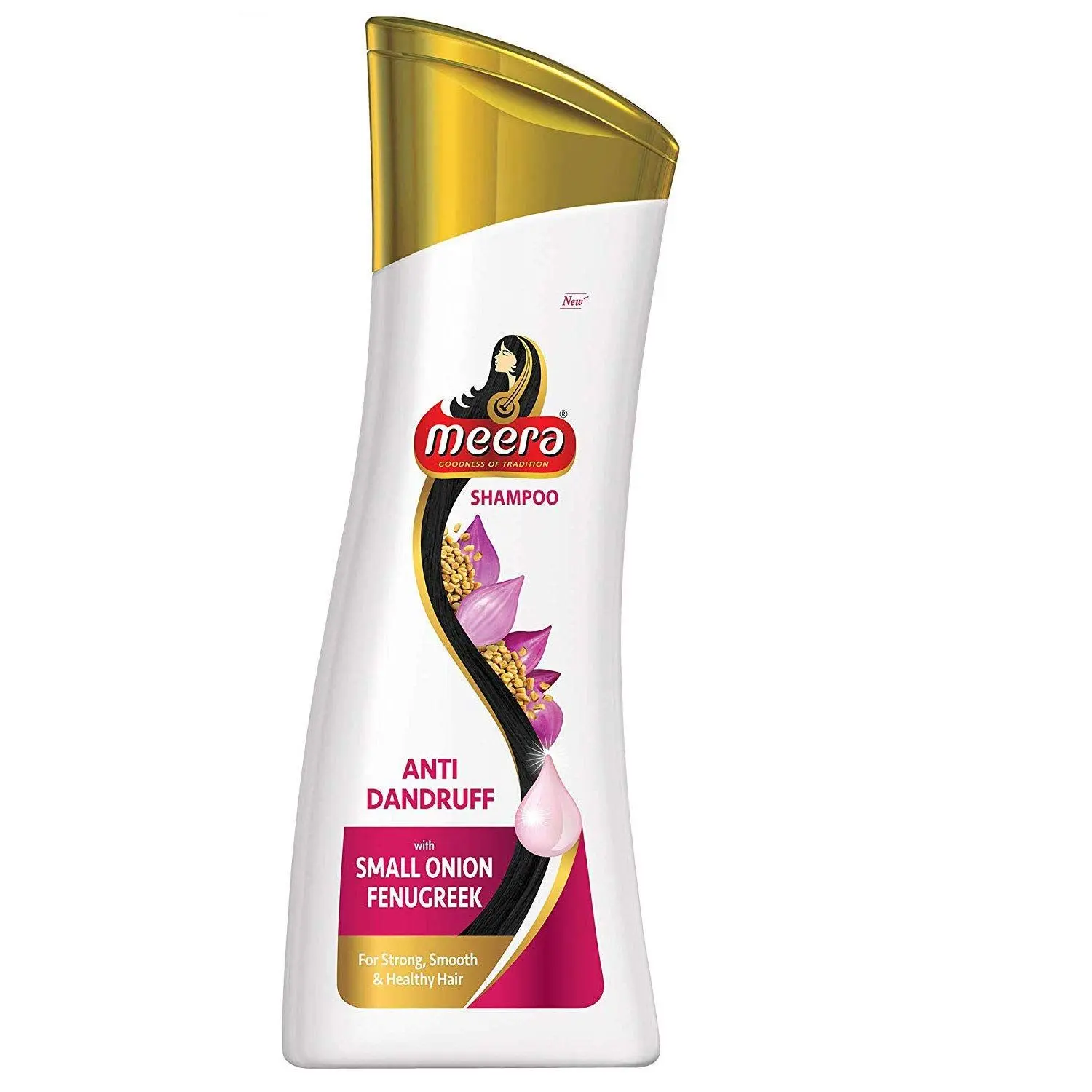 Meera Anti Dandruff Shampoo, With Small Onion and Fenugreek, 180ml