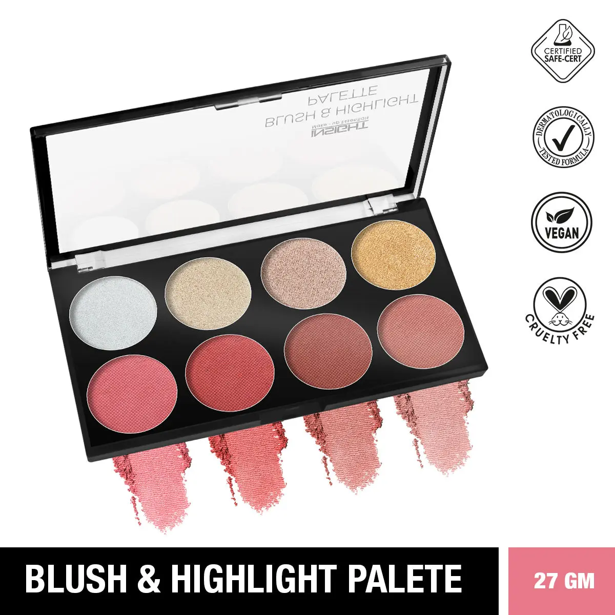 Insight Cosmetics Blush & Highlight Palette 27 gm
