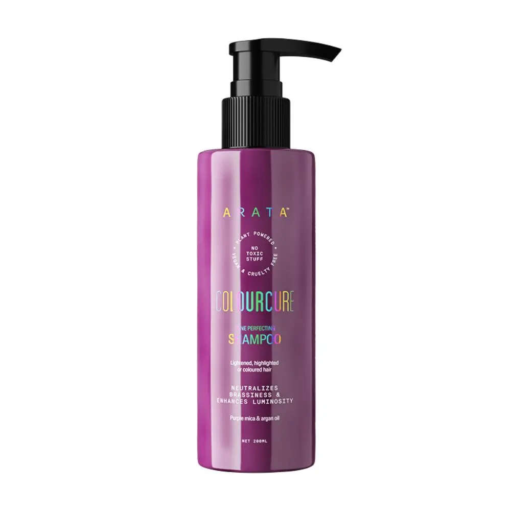 Arata Tone Perfecting Shampoo (200 ML) | Purple Shampoo For Pre-Lightened & Bleached Hair | Enhances Hair Colour And Neutralises Brassiness | Sulphate-Free