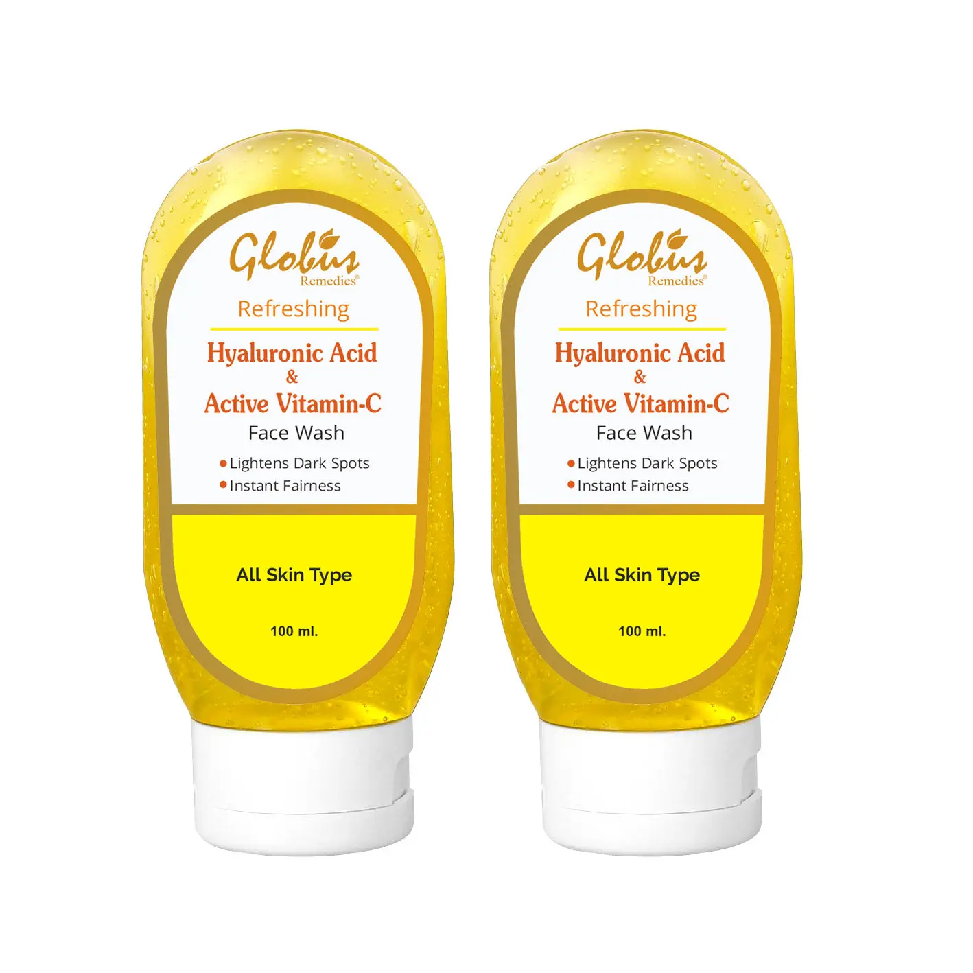 Globus Remedies Anti-Ageing Hyaluronic Acid and Vitamin C Lightening, Brightening Facial Kit For Beautiful & Glowing Skin